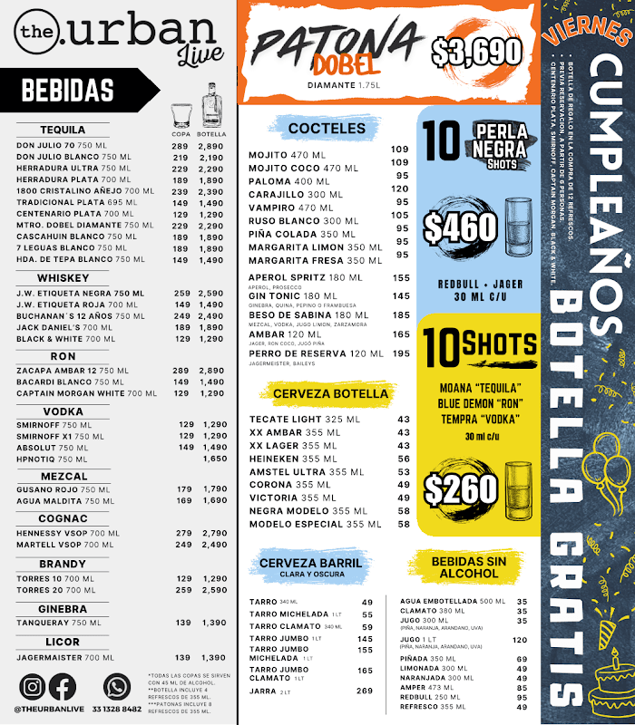 Interior de The Urban Live Bar en Chapultepec