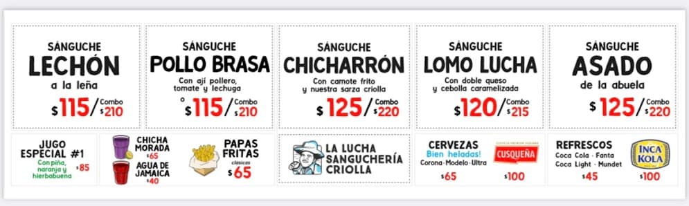 Peruvian sandwiches at La Lucha Sangúcheria Criolla in Polanco