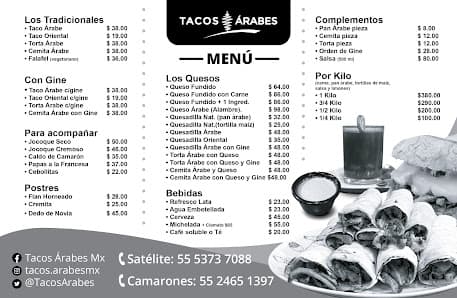Taco árabe servido en khubz, menú de La Türka en Calzada Camarones, Azcapotzalco
