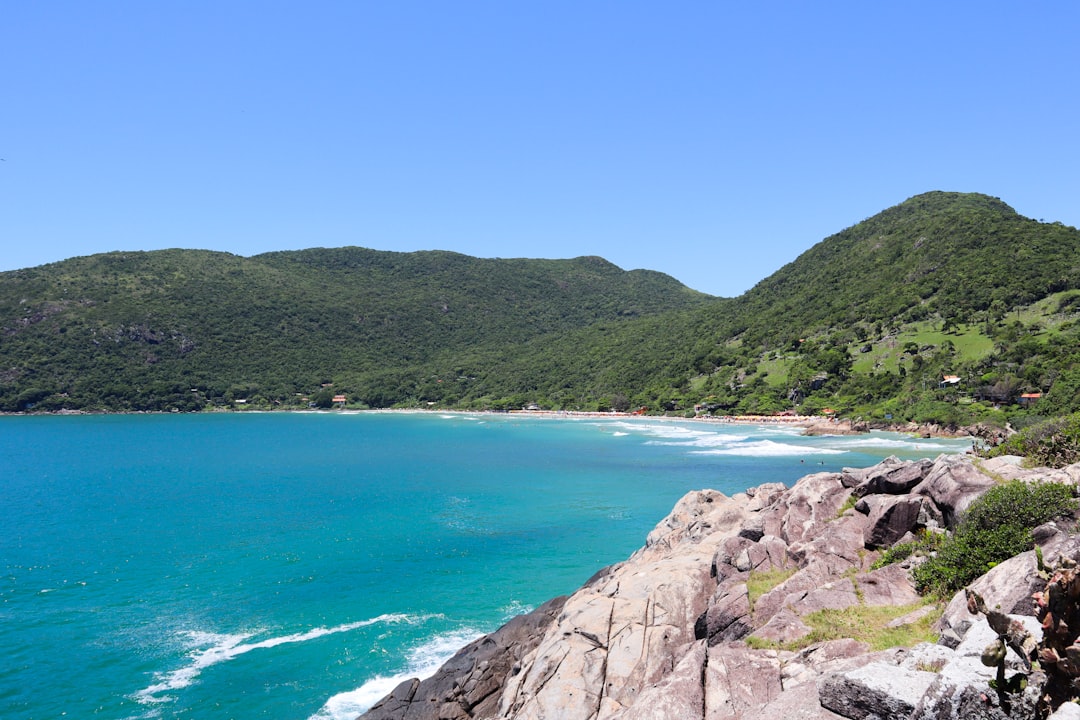 a large body of water surrounded by mountains