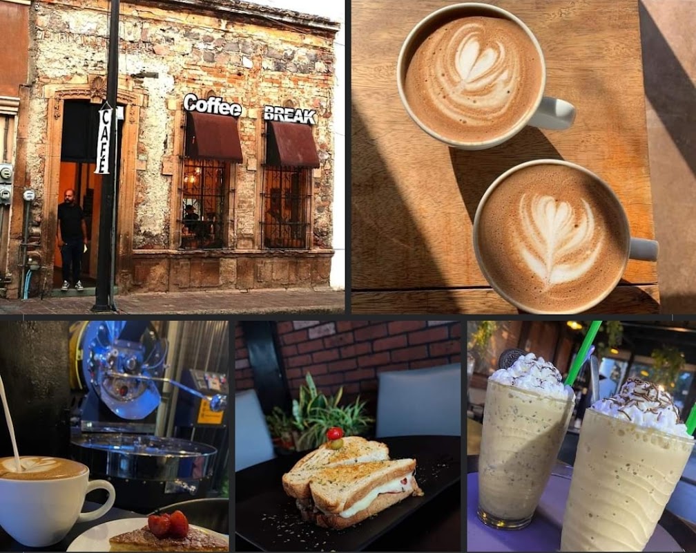 Modern cafe interior with minimalist decor and customers at tables