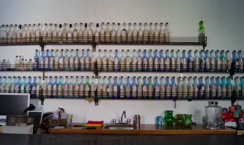 Mezcalería In Situ's agave bar in historic Centro district