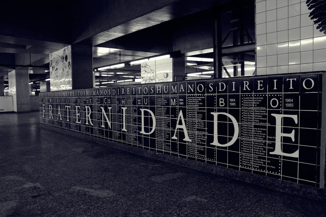 a black and white photo of the entrance to a building